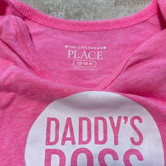 The Children's Place Pink Bodysuit - Daddy's Boss - Picture 2 of 2